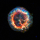 Chandra image of the x-ray source (the central blue speck).
